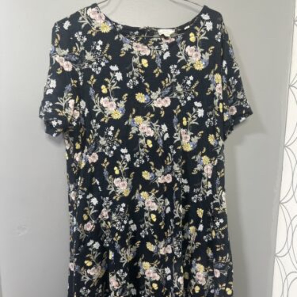 FAT FACE Short Sleeve FLORAL Bouquet DRESS SIZE US 12 R With Pockets